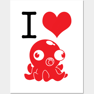 I <3 Octo-Kun Posters and Art